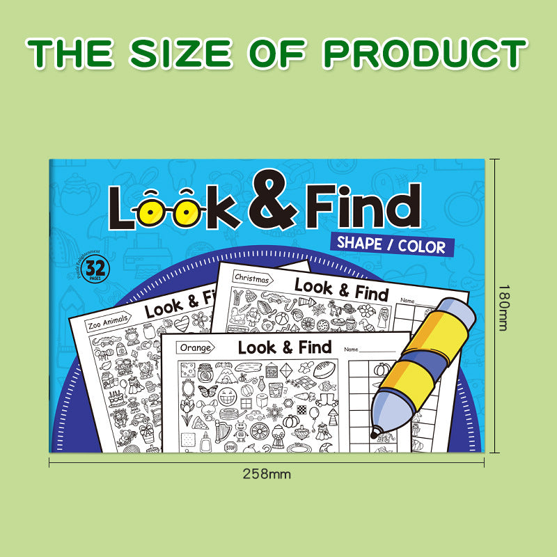 Childrens Coloring Book Workbook Pencil Drawing