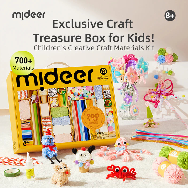 Creative Craft Materials Box – 700+ Piece DIY Art & Craft Kit for Kids