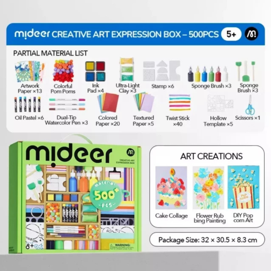 Creative Art Expression Box – 500+ Piece DIY Craft Kit for Kids