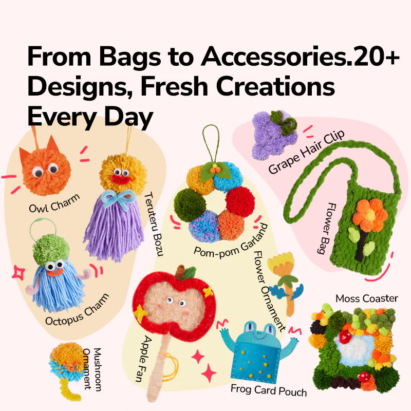 Mideer Knit & Stitch Magic Box – DIY Yarn Craft Kit for Kids