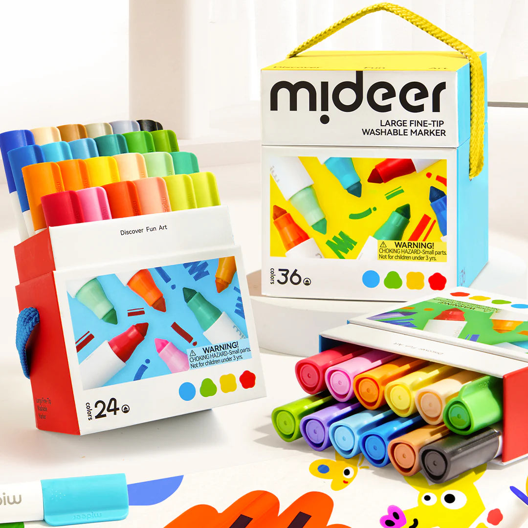 Mideer Washable Markers Set – 24 Colors