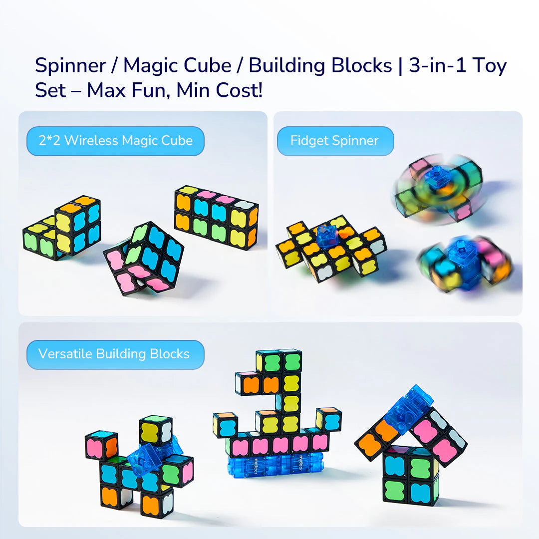 Fidget Glow Spinner – Light Up Puzzle Spinner for Kids