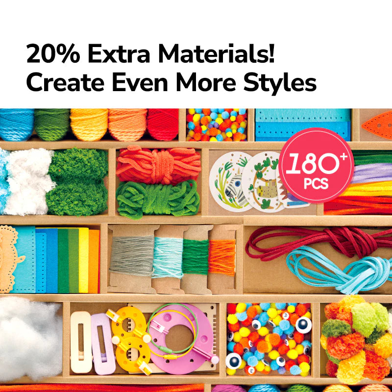 Mideer Knit & Stitch Magic Box – DIY Yarn Craft Kit for Kids