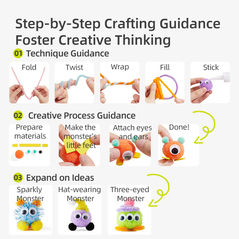 Creative Craft Materials Box – 700+ Piece DIY Art & Craft Kit for Kids