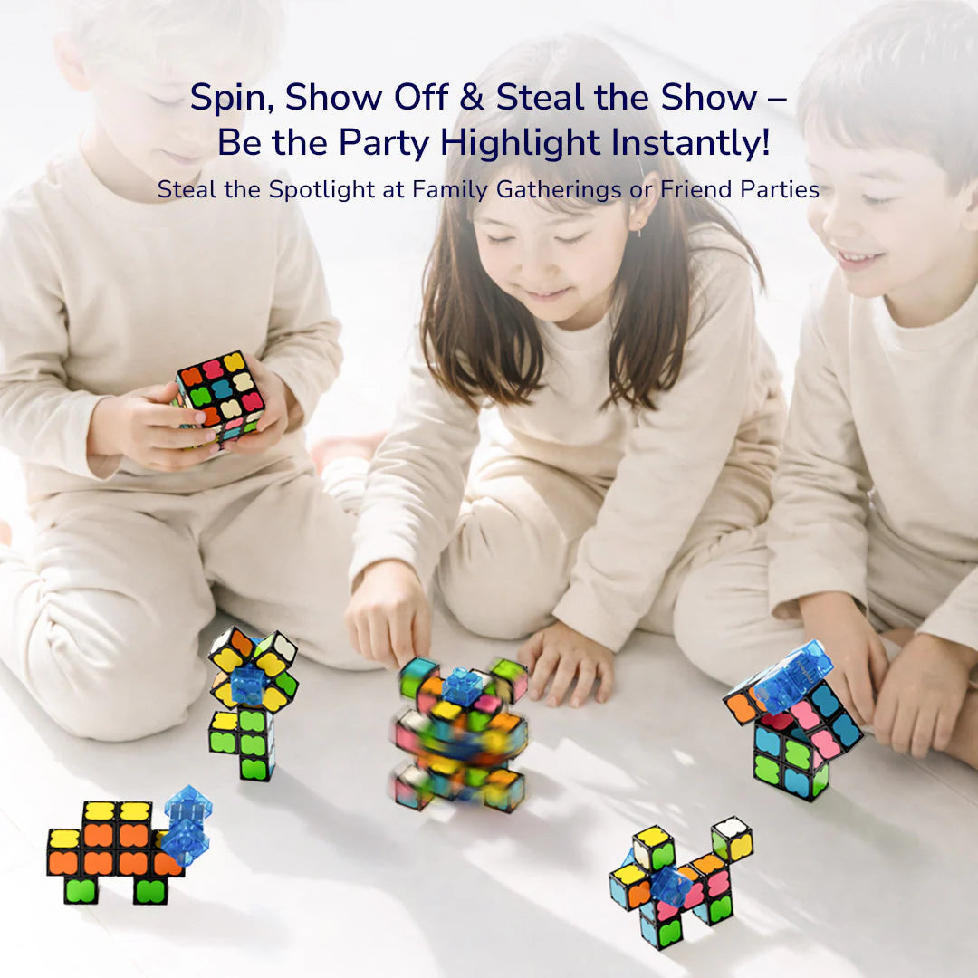 Fidget Glow Spinner – Light Up Puzzle Spinner for Kids