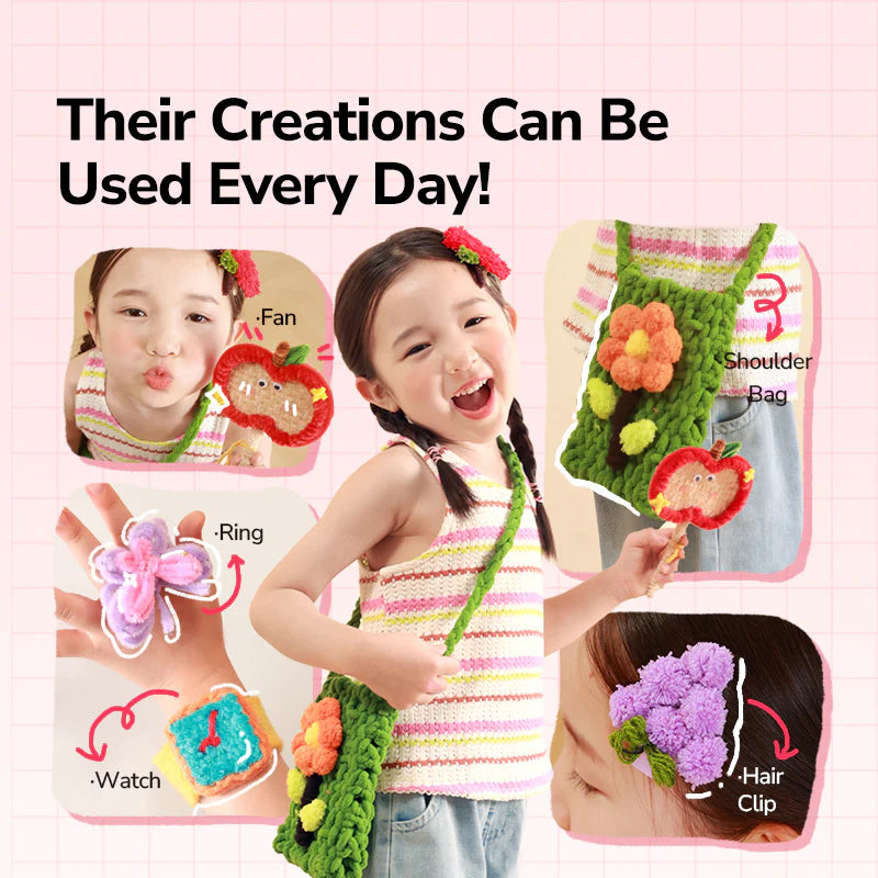 Mideer Knit & Stitch Magic Box – DIY Yarn Craft Kit for Kids