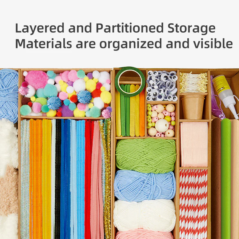 Creative Craft Materials Box – 700+ Piece DIY Art & Craft Kit for Kids