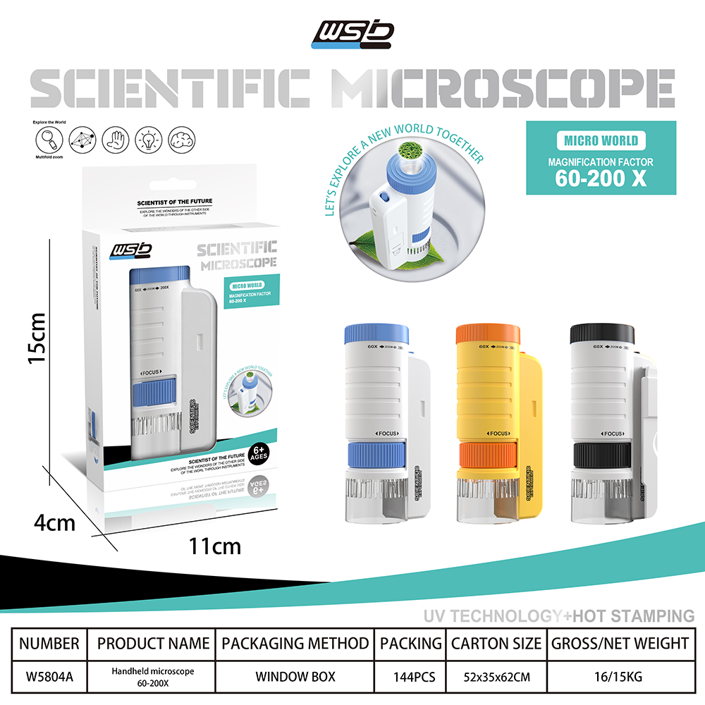 Handheld Microscope For Children, Optical HD Portable Microscope