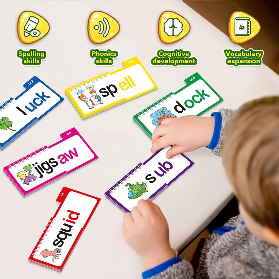 NEW 30 Read And Rhyme Flip Books,Word Families Flash Cards, Sight Word Flash Cards UK