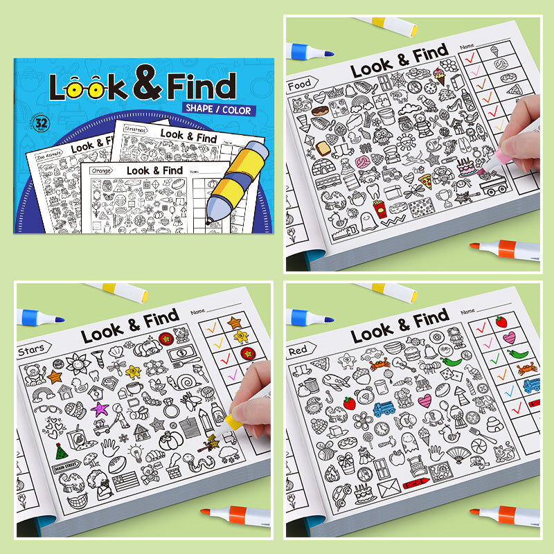 Childrens Coloring Book Workbook Pencil Drawing