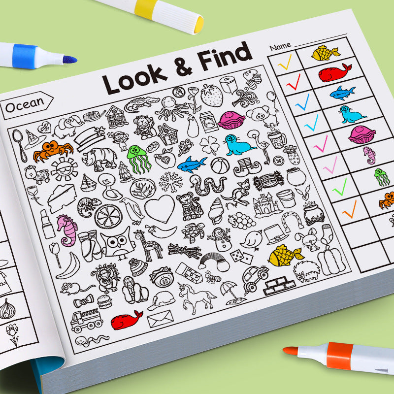 Childrens Coloring Book Workbook Pencil Drawing