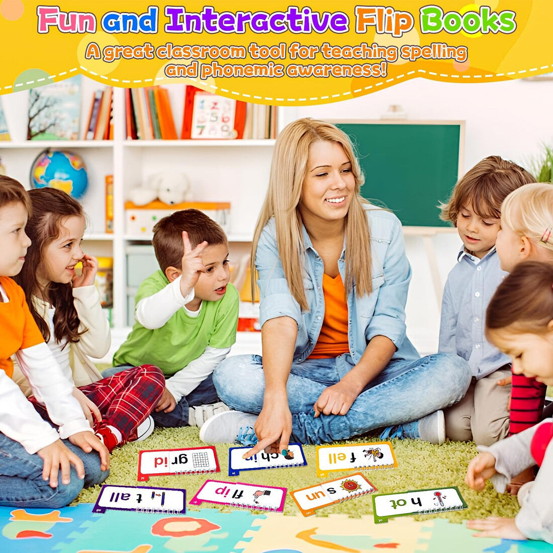NEW 30 Read And Rhyme Flip Books,Word Families Flash Cards, Sight Word Flash Cards UK