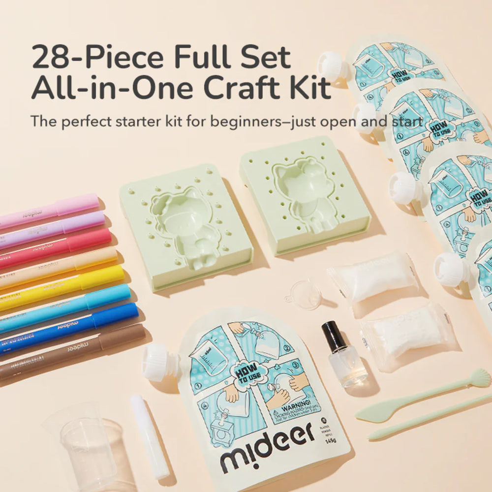 Mideer Plaster Artisan Art Kit – Paint Your Own Creative Craft Set