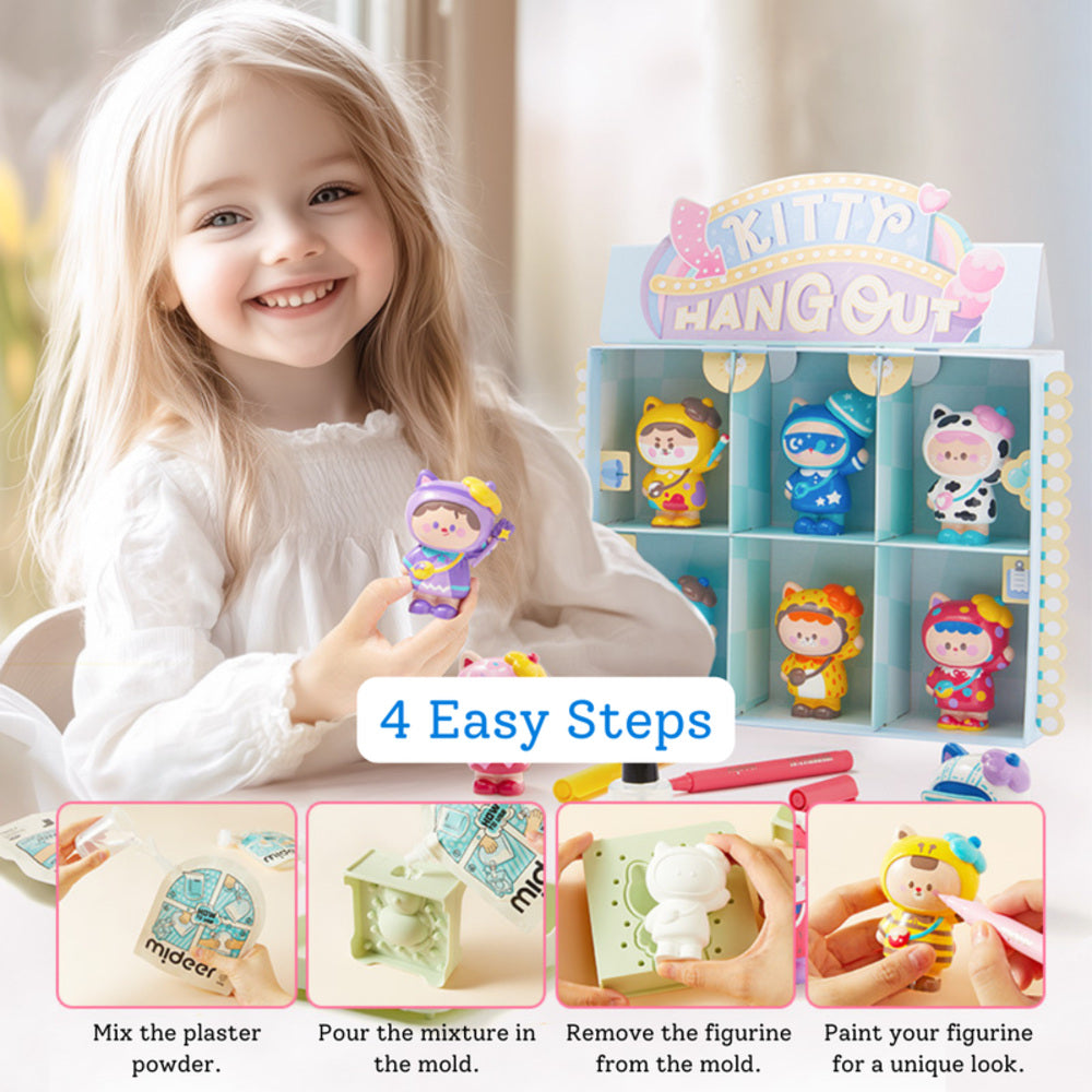 Mideer Plaster Artisan Art Kit – Paint Your Own Creative Craft Set