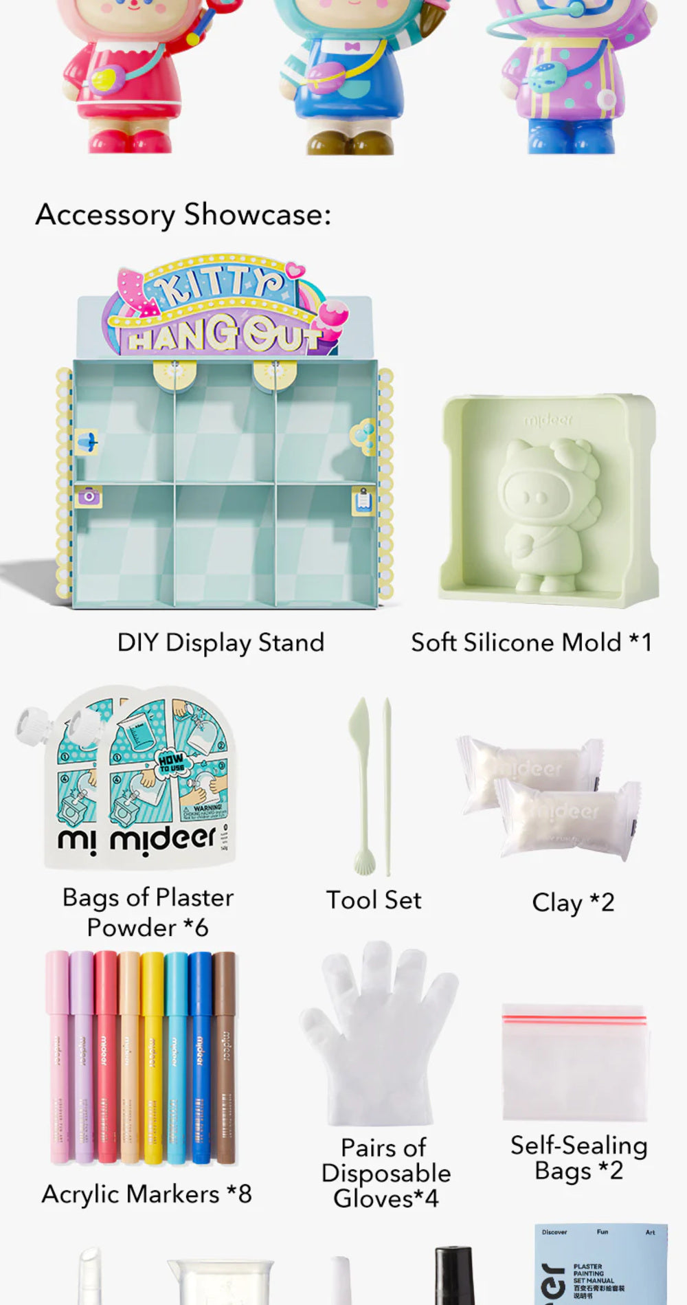 Mideer Plaster Artisan Art Kit – Paint Your Own Creative Craft Set