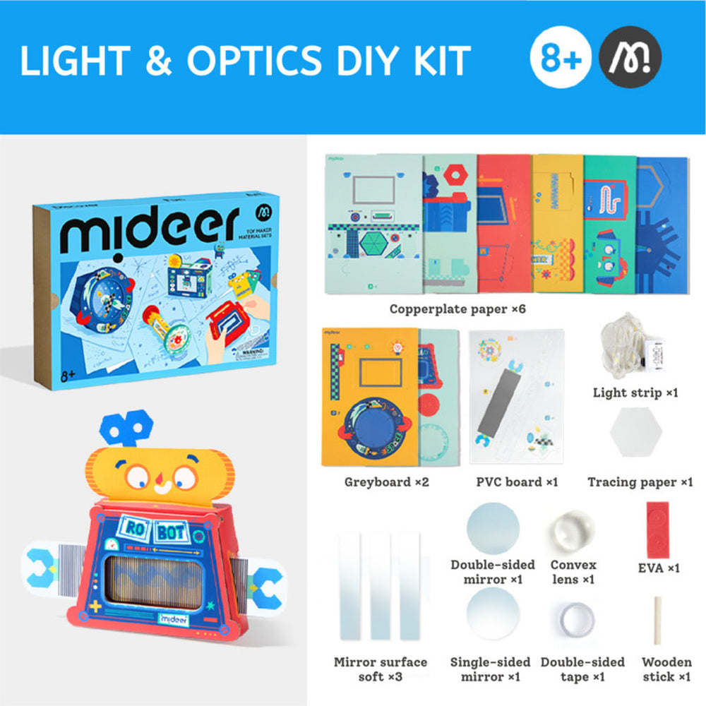 Mideer Optical Science Craft Kit – STEM DIY Learning Set for Kids