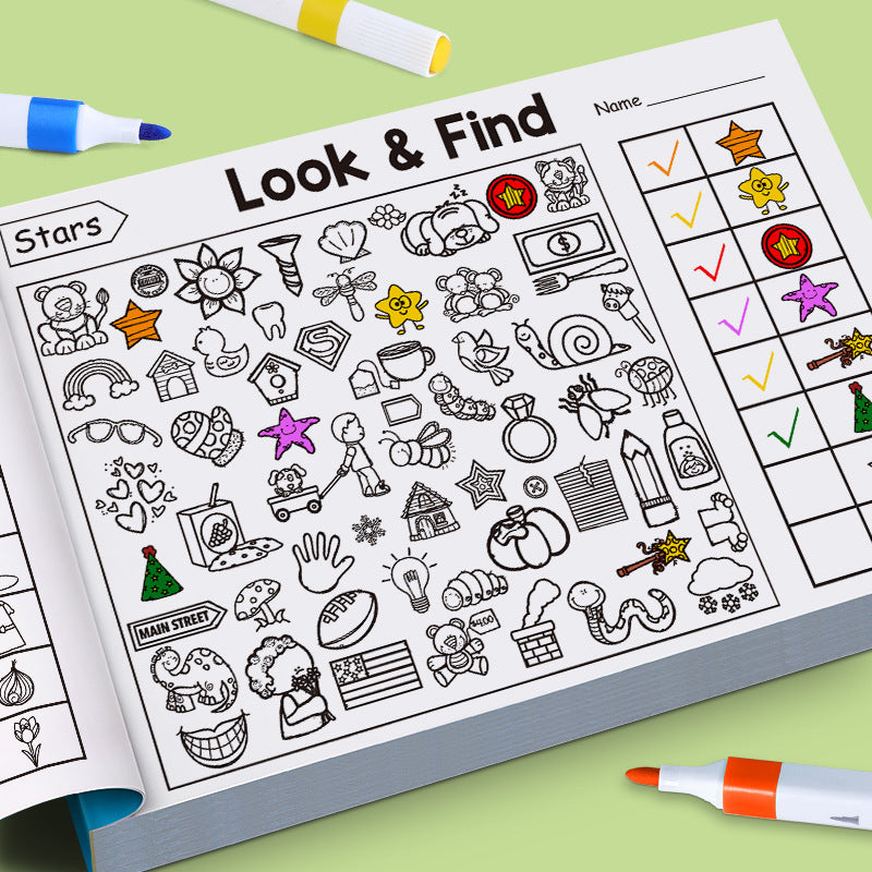Childrens Coloring Book Workbook Pencil Drawing